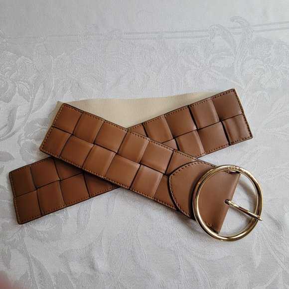 Michael Kors Woven Leather Strech Belt Size Small main image 8